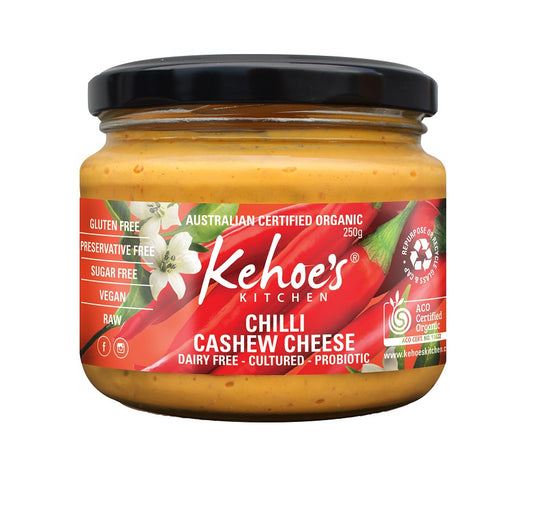 Cashew Cheese - Batch 2026-05-21. Chilli variant. Source: ~/Downloads/Product Images/Canned and