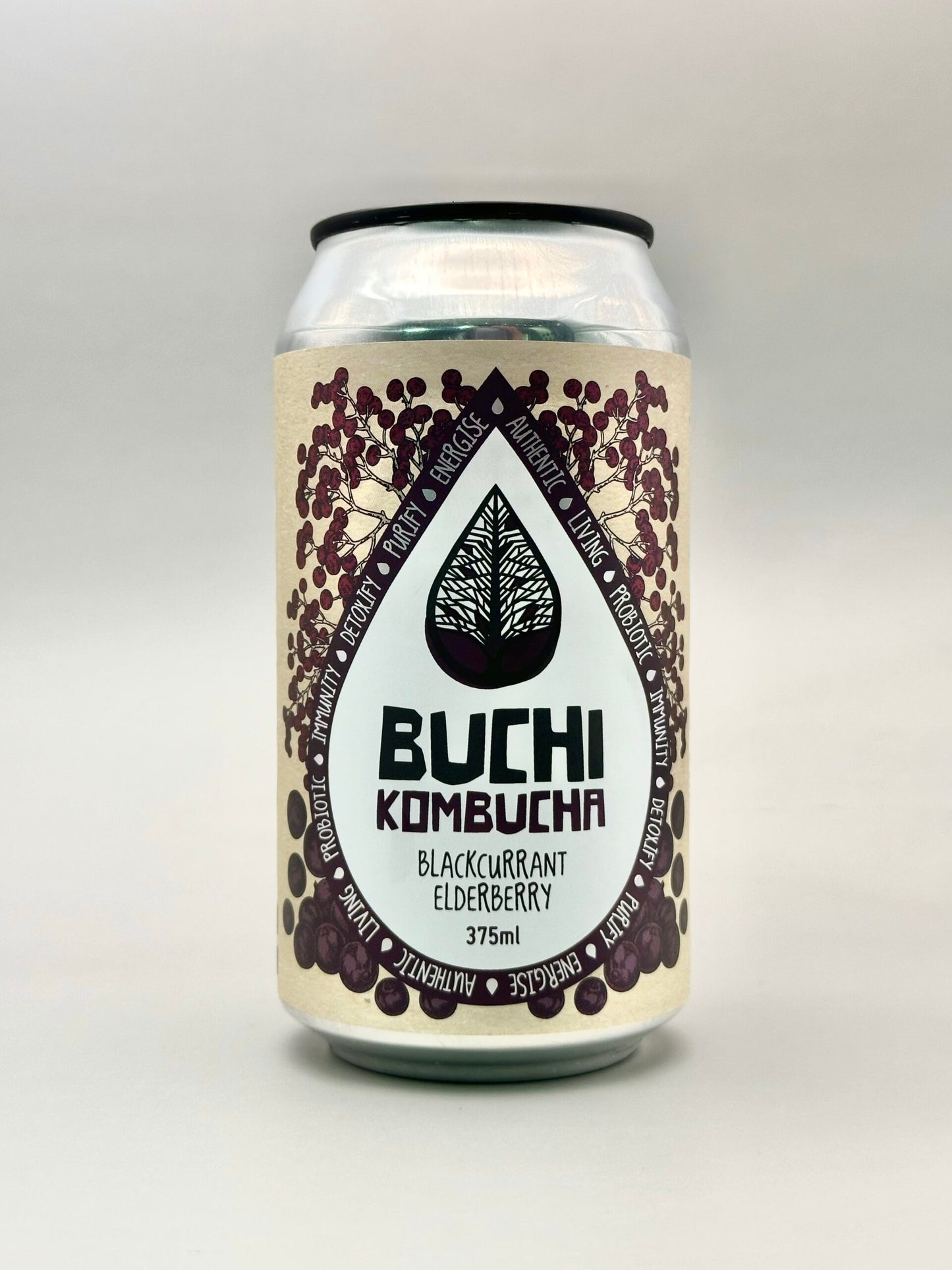 Kombucha - BUCHI KOMBUCHA Blackcurrant Elderberry can.