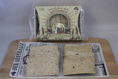 Crispbread - Spelt - Batch 2026-05-21. Italian Herbs variant. Source: ~/Downloads/Product Images/Cook