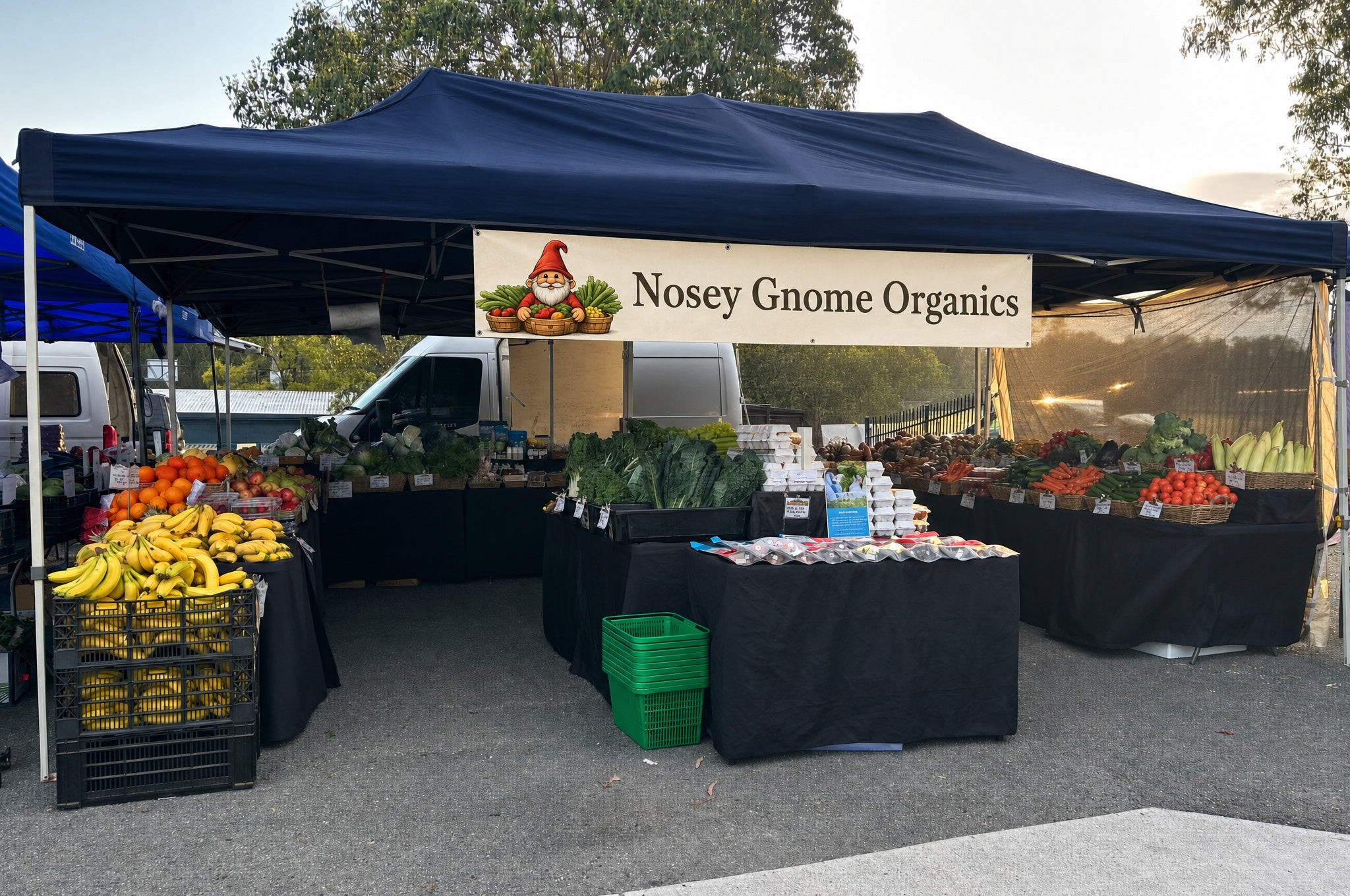 Saturday morning stall at the Helensvale farmers market